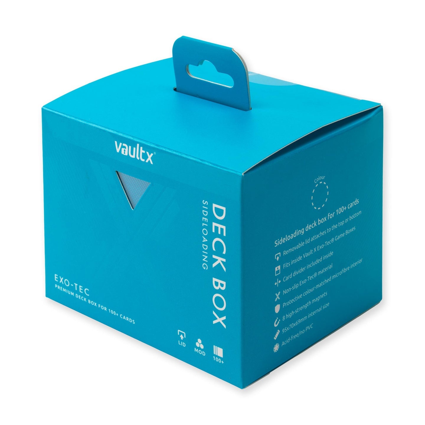 VaultX Sideloading Deck Box 100+ Neon Blue | AXIS Gaming